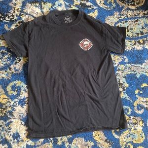 Neon riot skull rose short sleeve T shirt